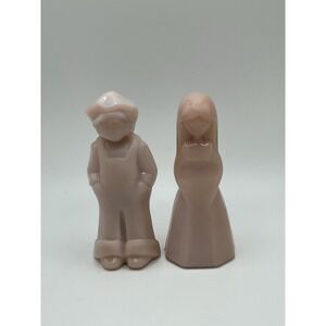 Mosser Glass Hunter Josh & Jenny Doll Figurine Heirloom Pink VTG 1981